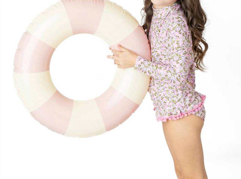 NEW SHADE CRITTERS girls rash guard set in blushing blooms